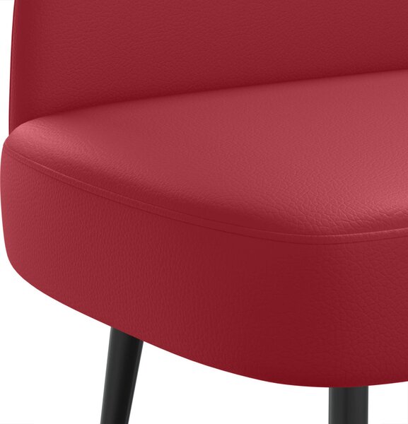 VidaXL Kárpitozott pad háttámlával bordó 110 x 60 x 76 cm Műbőr