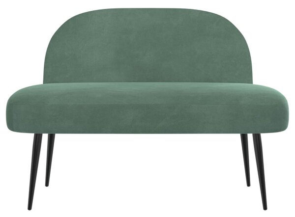 VidaXL Kárpitozott pad háttámlával tengerzöld 110 x 60 x 76 cm Bársony