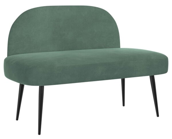 VidaXL Kárpitozott pad háttámlával tengerzöld 110 x 60 x 76 cm Bársony