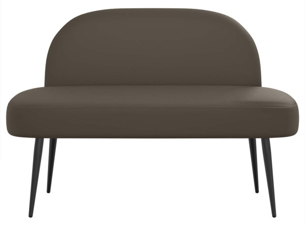 VidaXL Kárpitozott pad háttámlával Szürke 110 x 60 x 76 cm Műbőr