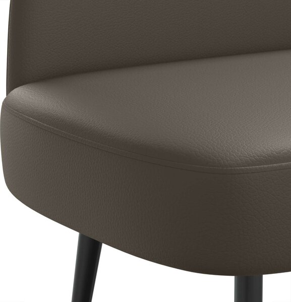 VidaXL Kárpitozott pad háttámlával Szürke 110 x 60 x 76 cm Műbőr