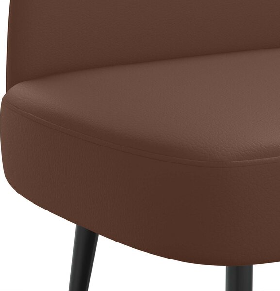 VidaXL Kárpitozott pad háttámlával Barna 110 x 60 x 76 cm Műbőr
