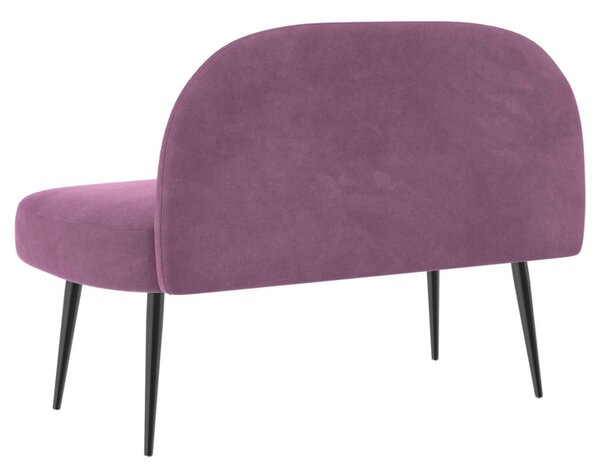 VidaXL Kárpitozott pad háttámlával Lila 110 x 60 x 76 cm Bársony