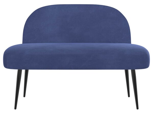 VidaXL Kárpitozott pad háttámlával Rendőrségi kék 110 x 60 x 76 cm