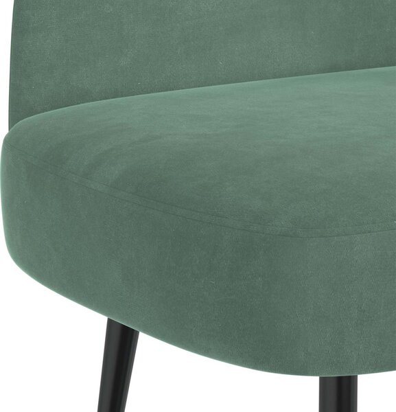 VidaXL Kárpitozott pad háttámlával tengerzöld 110 x 60 x 76 cm Bársony
