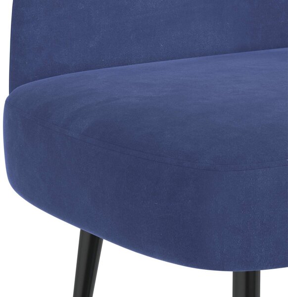 VidaXL Kárpitozott pad háttámlával Rendőrségi kék 110 x 60 x 76 cm
