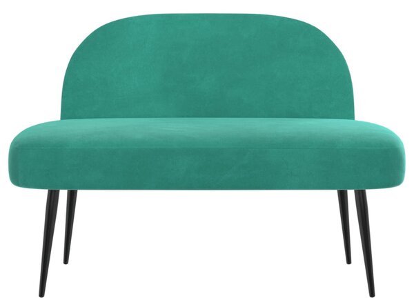 VidaXL Kárpitozott pad háttámlával Türkiz 110 x 60 x 76 cm Bársony