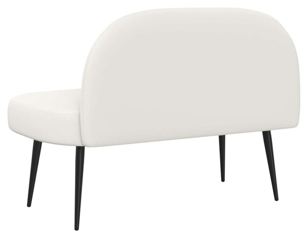 Kárpitozott pad háttámlával Fehér 110 x 60 x 76 cm Műbőr
