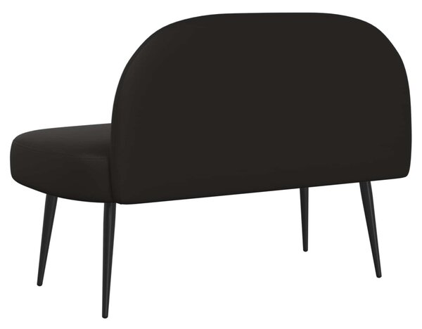 VidaXL Kárpitozott pad háttámlával Fekete 110 x 60 x 76 cm Műbőr