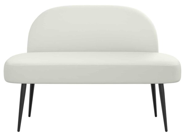 Kárpitozott pad háttámlával Fehér 110 x 60 x 76 cm Műbőr