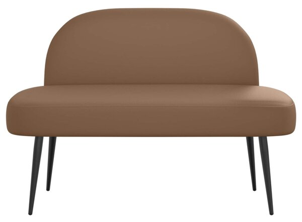 VidaXL Kárpitozott pad háttámlával Cappuccino 110 x 60 x 76 cm Műbőr