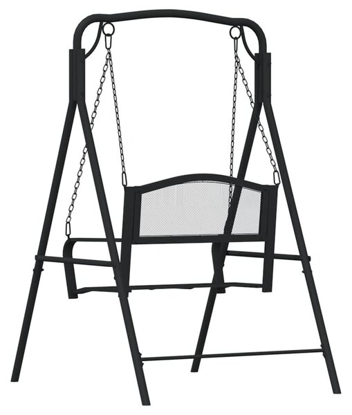 Fekete acél hintapad 124 cm