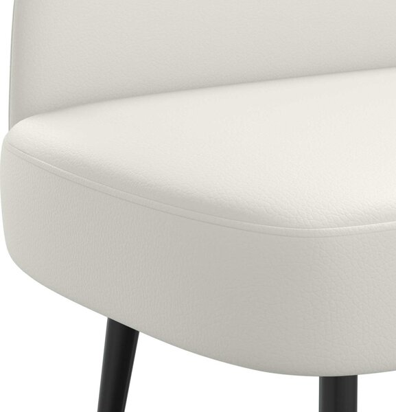 Kárpitozott pad háttámlával Fehér 110 x 60 x 76 cm Műbőr