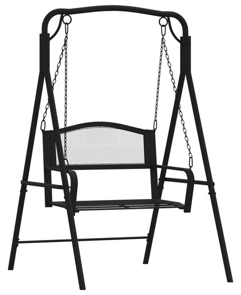 Fekete acél hintapad 124 cm
