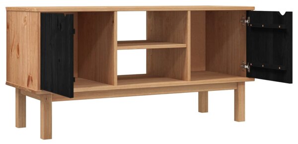 TV állvány OTTA 113,5 x 43 x 57 cm Fekete Tömör Fenyőfa