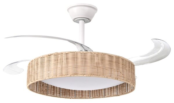 Mennyezeti ventilátor világítással TOMOKA Távirányítóval LED Fehér