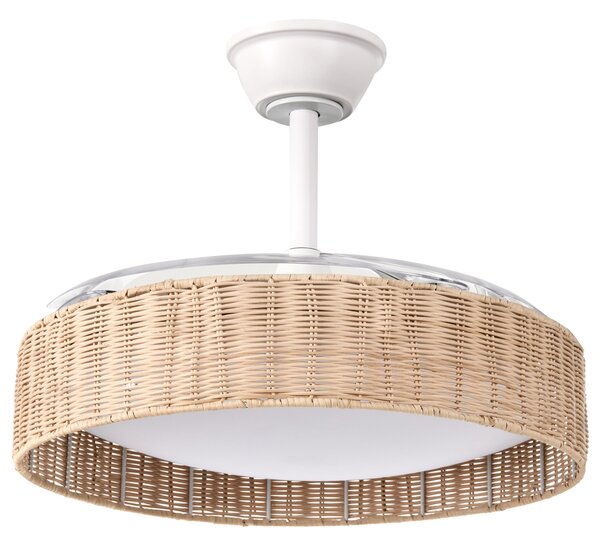 Mennyezeti ventilátor világítással TOMOKA Távirányítóval LED Fehér