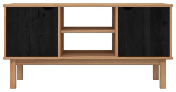 TV állvány OTTA 113,5 x 43 x 57 cm Fekete Tömör Fenyőfa