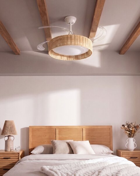Mennyezeti ventilátor világítással TOMOKA Távirányítóval LED Fehér