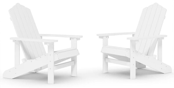 2 db fehér HDPE kerti adirondack szék