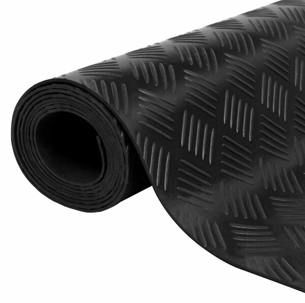 Padló Szőnyeg Fekete 1,5 x 2 m Gumi