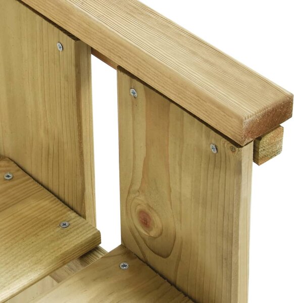 Impregnált fenyőfa kerti pad 121 cm