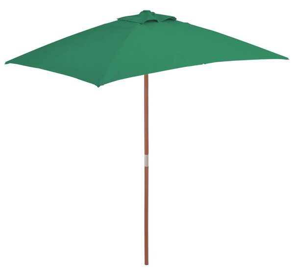 VidaXL zöld kültéri napernyő farúddal, 150 x 200 cm