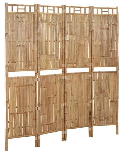 4 paneles bambusz térelválasztó 160 x 180 cm