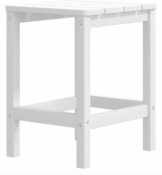 Fehér HDPE kerti adirondack székek lábtartóval és asztallal