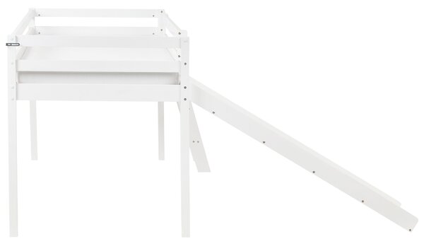 Magasított ágy Fenyő STAPLE 90 x 200 cm Csúszdával Fehér