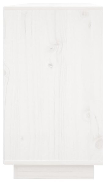 Fehér tömör fenyőfa tálalószekrény 111x34x60 cm