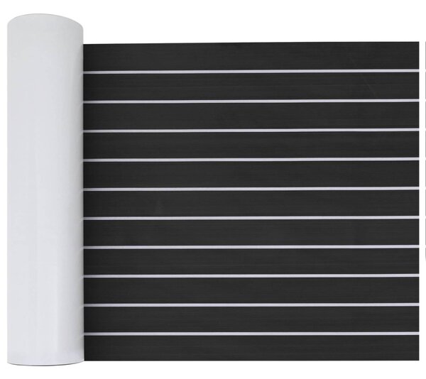 Csónak Szőnyeg Csíkos Sötétszürke és Fehér 240 x 60 cm EVA