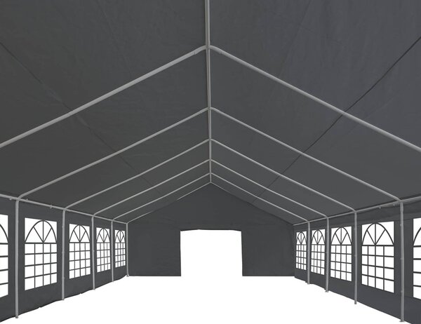 VidaXL Sátor textil váz nélkül Szürke 12 x 6 m PE