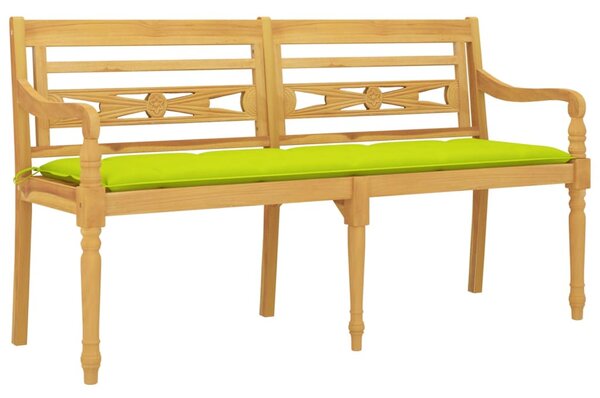 Tömör tíkfa Batavia pad világoszöld párnával 150 cm