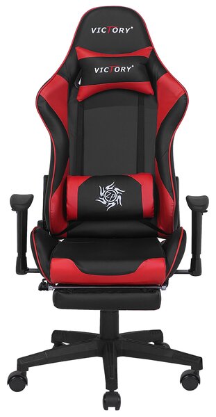 Gamer szék VICTORY Műbőr Piros