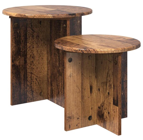 Kisasztal készlet 2 pcs Antik Fa Mérnöki fa