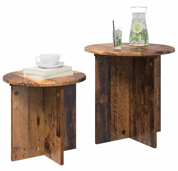 Kisasztal készlet 2 pcs Antik Fa Mérnöki fa
