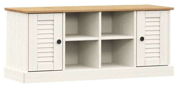Vigo fehér tömör fenyőfa cipőtároló pad 106 x 35 x 40 cm