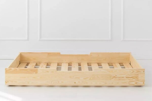 Natúr színű ágyneműtartós gyerekágy ágyráccsal 90x200 cm DMPB – Adeko