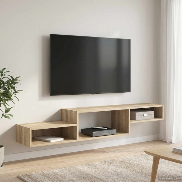 VidaXL Falsítható TV Szekrény Falra szerelhető Sonoma Tölgy