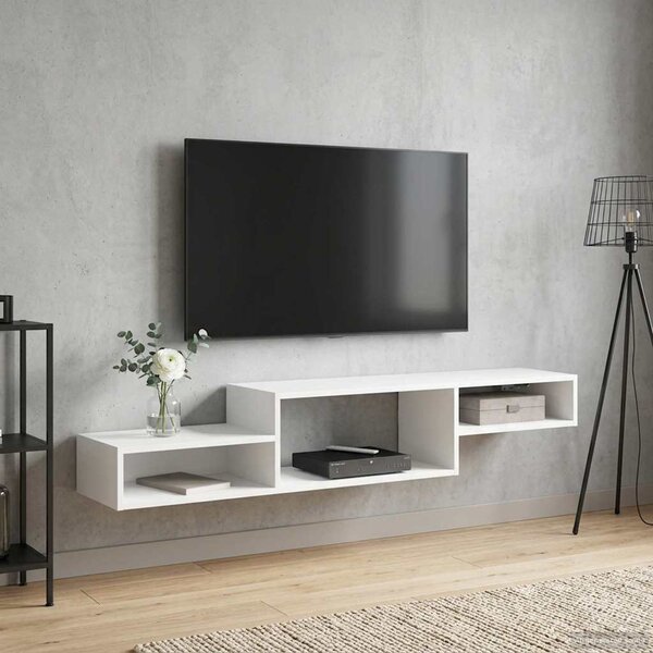 Falsítható TV Szekrény Falra szerelhető Fehér 150 x 28 x 26 cm