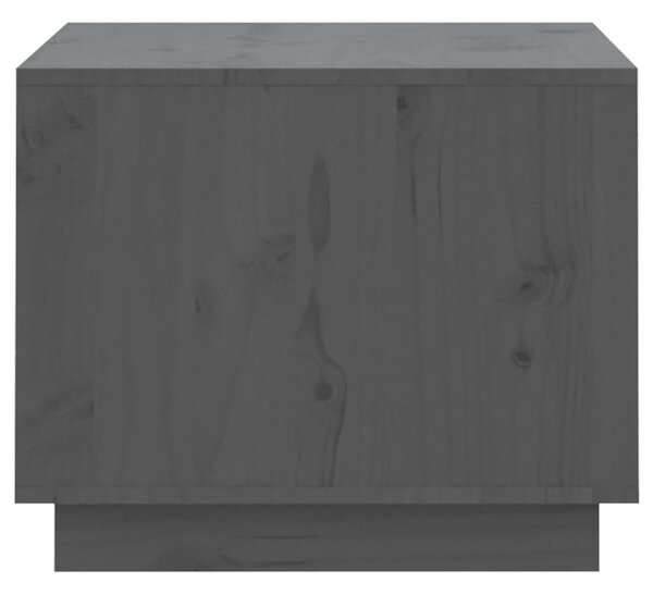 Szürke tömör fenyőfa dohányzóasztal 120 x 50 x 40,5 cm