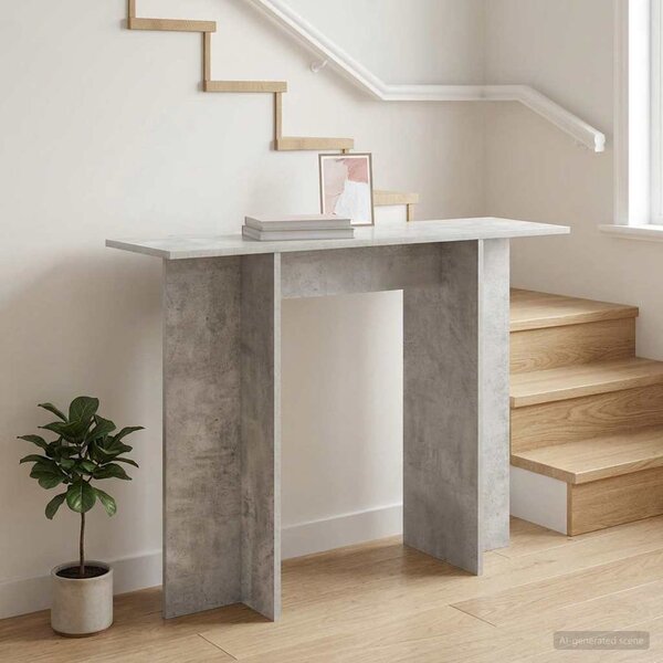 Konzolasztal Betonszürke 100 x 30 x 75 cm Szerelt Fa