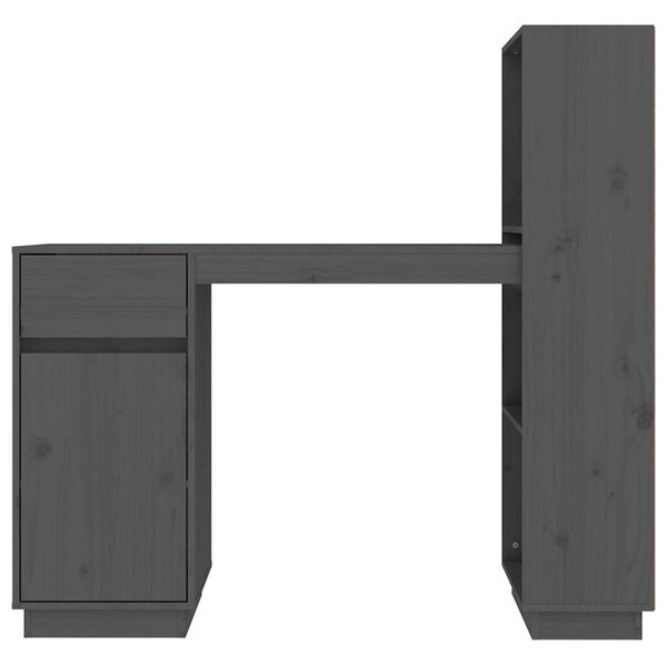 Szürke tömör fenyőfa íróasztal 110x53x117 cm