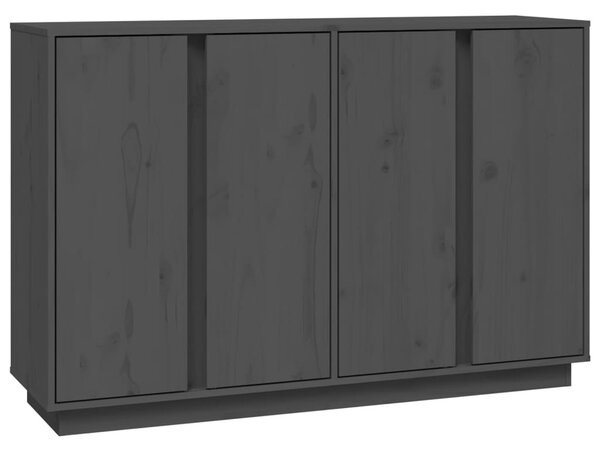 Szürke tömör fenyőfa tálalószekrény 120x35x80 cm