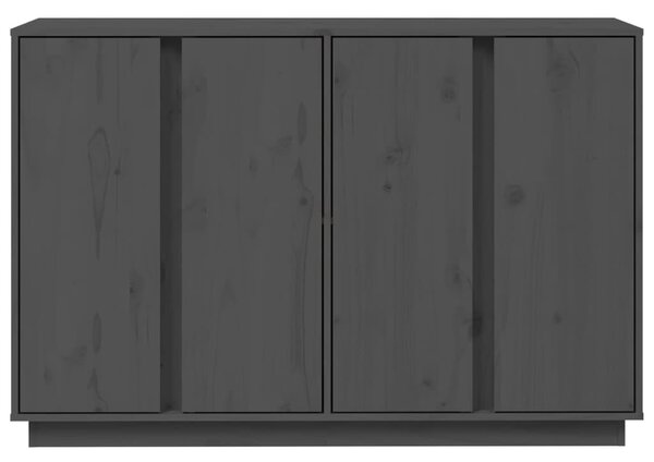 Szürke tömör fenyőfa tálalószekrény 120x35x80 cm