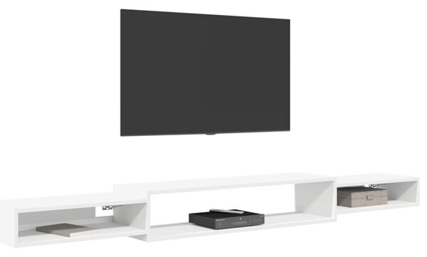 Falsítható TV Szekrény Falra szerelhető Fehér 220 x 28 x 21 cm