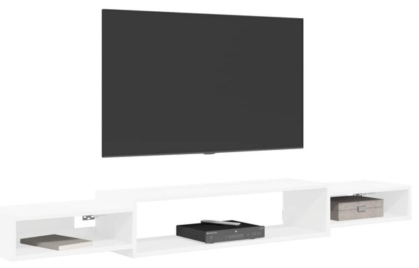 Falsítható TV Szekrény Falra szerelhető Fehér 180 x 28 x 21 cm