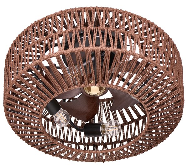 Mennyezeti ventilátor világítással ESTERO Távirányítóval Barna