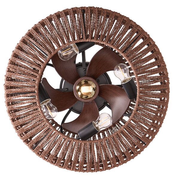 Mennyezeti ventilátor világítással ESTERO Távirányítóval Barna
